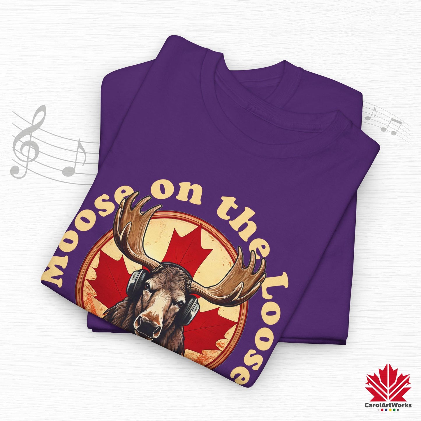 "Moose on the Loose Records" Classic Cotton Tee - Wear the Sound of Canada