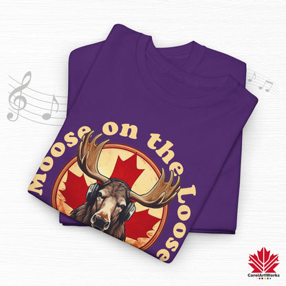 "Moose on the Loose Records" Classic Cotton Tee - Wear the Sound of Canada