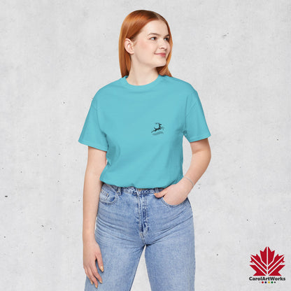 scandinavian minimalistic DEER Design Unisex Short Sleeve Tee - Soft and Comfortable, Perfect for Everyday Wear and Nature Lovers