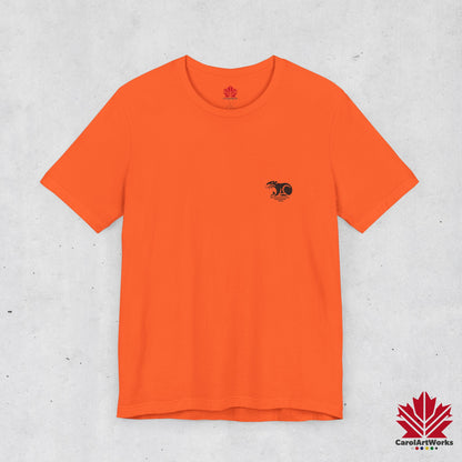 scandinavian minimalistic BEAVER Design Unisex Short Sleeve Tee - Soft and Comfortable, Perfect for Everyday Wear and Nature Lovers