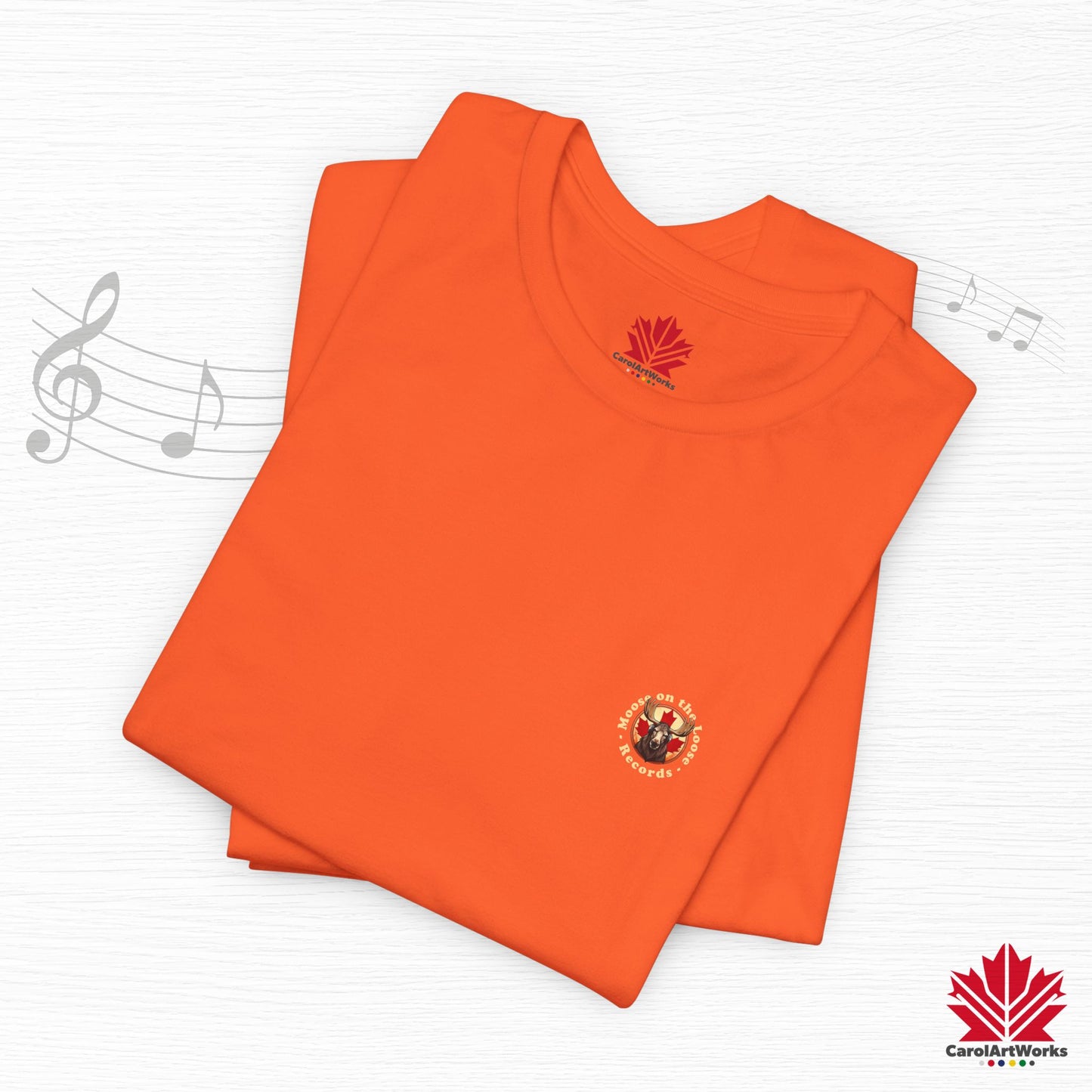 “Moose on the Loose Records” Unisex Short Sleeve Tee – A Hit for Every Playlist