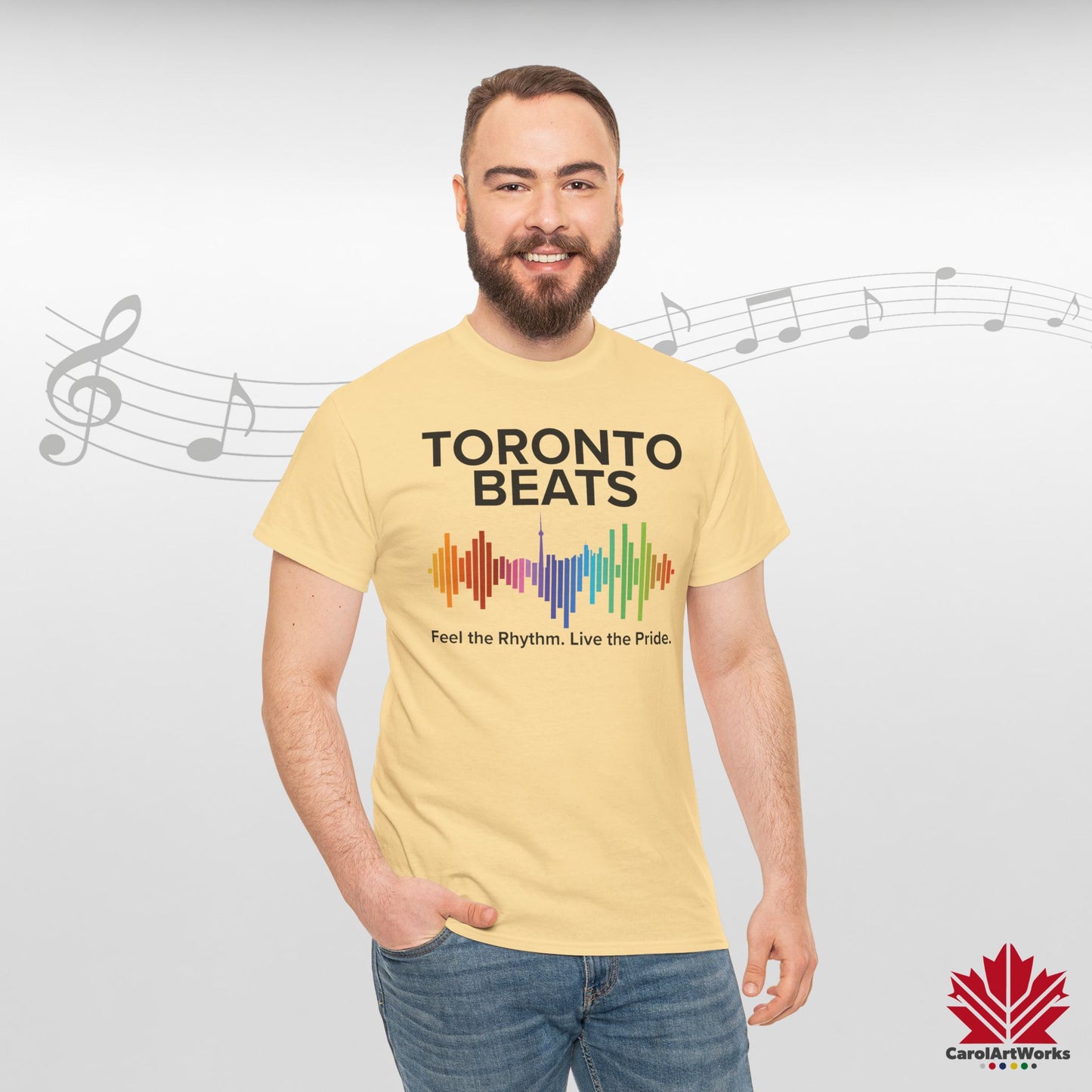 Toronto Beats Classic Cotton Tee – Where Pride Meets Pulse.