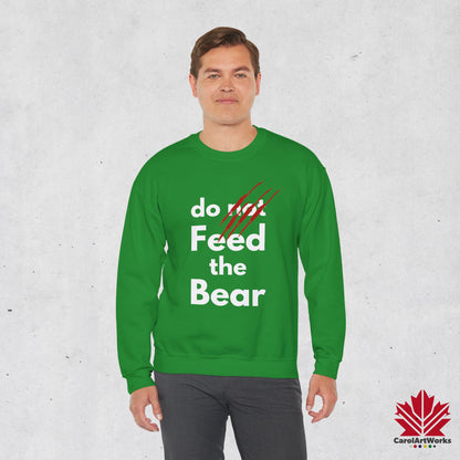 “Do Not Feed the Bear” Unisex Sweatshirt – Funny Wilderness Sweatshirt for Nature Lovers