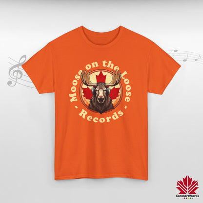 "Moose on the Loose Records" Classic Cotton Tee - Wear the Sound of Canada