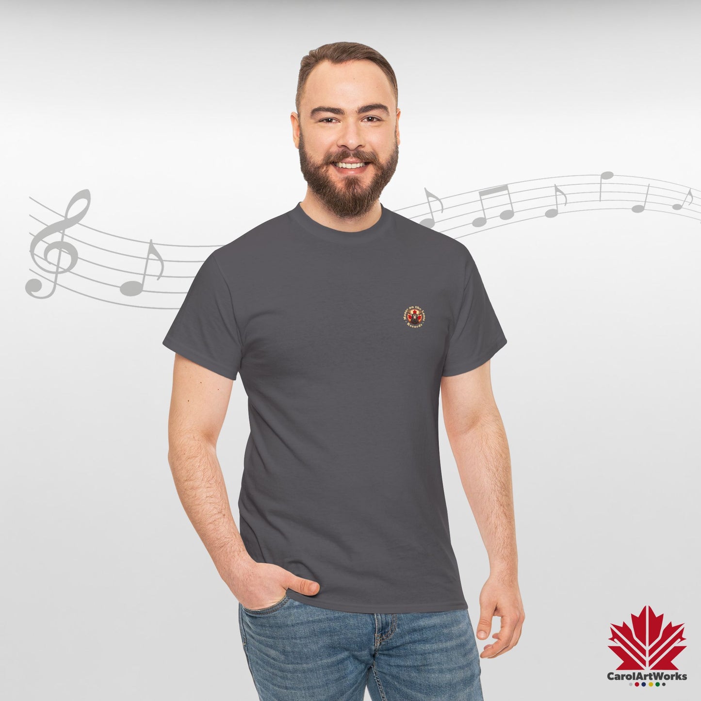 "Moose on the Loose Records" Classic Cotton Tee - Wear the Sound of Canada