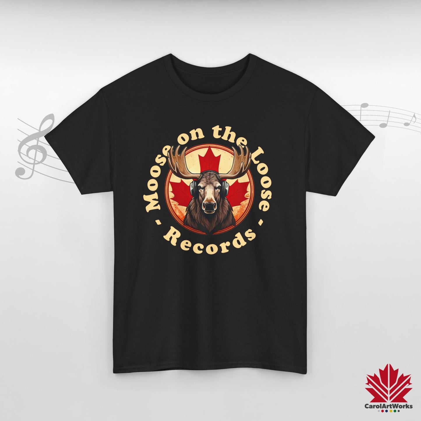 "Moose on the Loose Records" Classic Cotton Tee - Wear the Sound of Canada