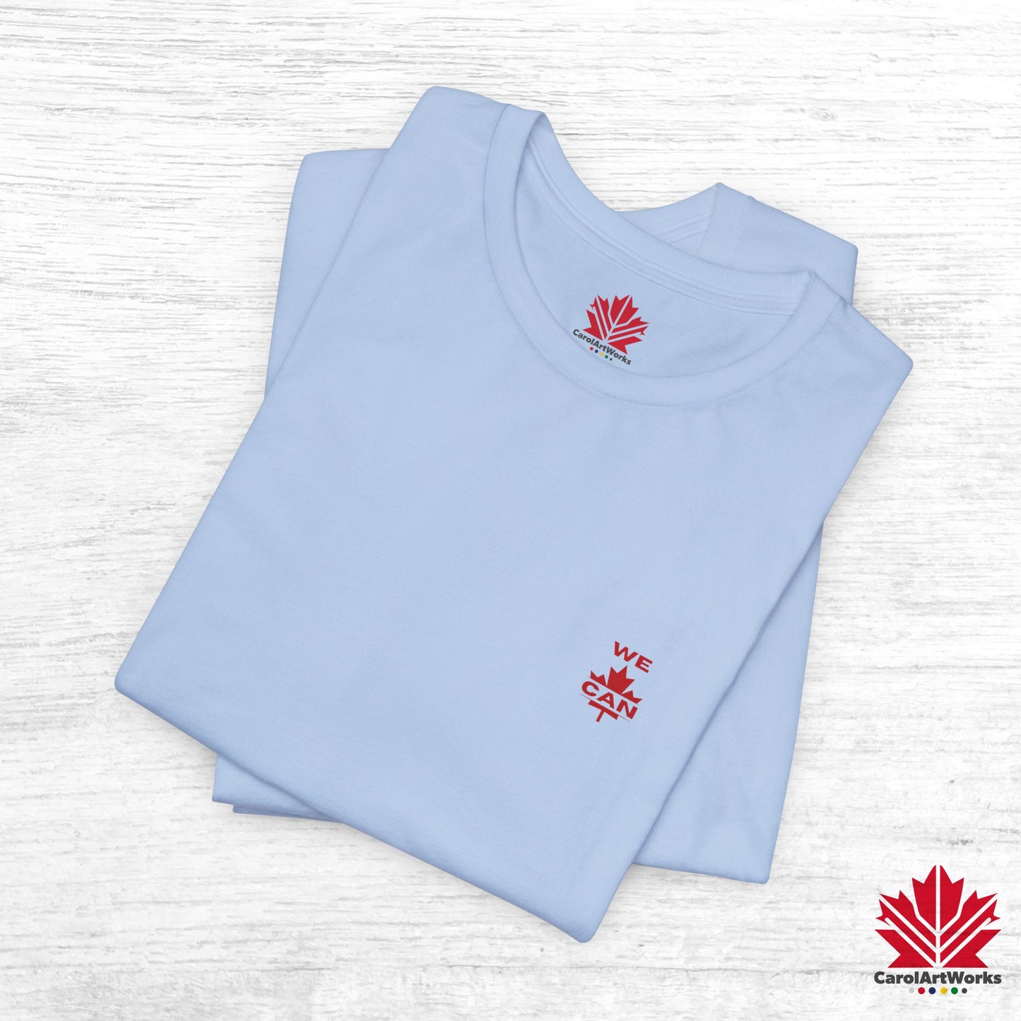 “WE CAN” with Maple Leaf Unisex Short Sleeve Tee – Casual Comfort for Every Occasion