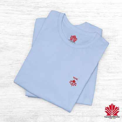 “WE CAN” with Maple Leaf Unisex Short Sleeve Tee – Casual Comfort for Every Occasion