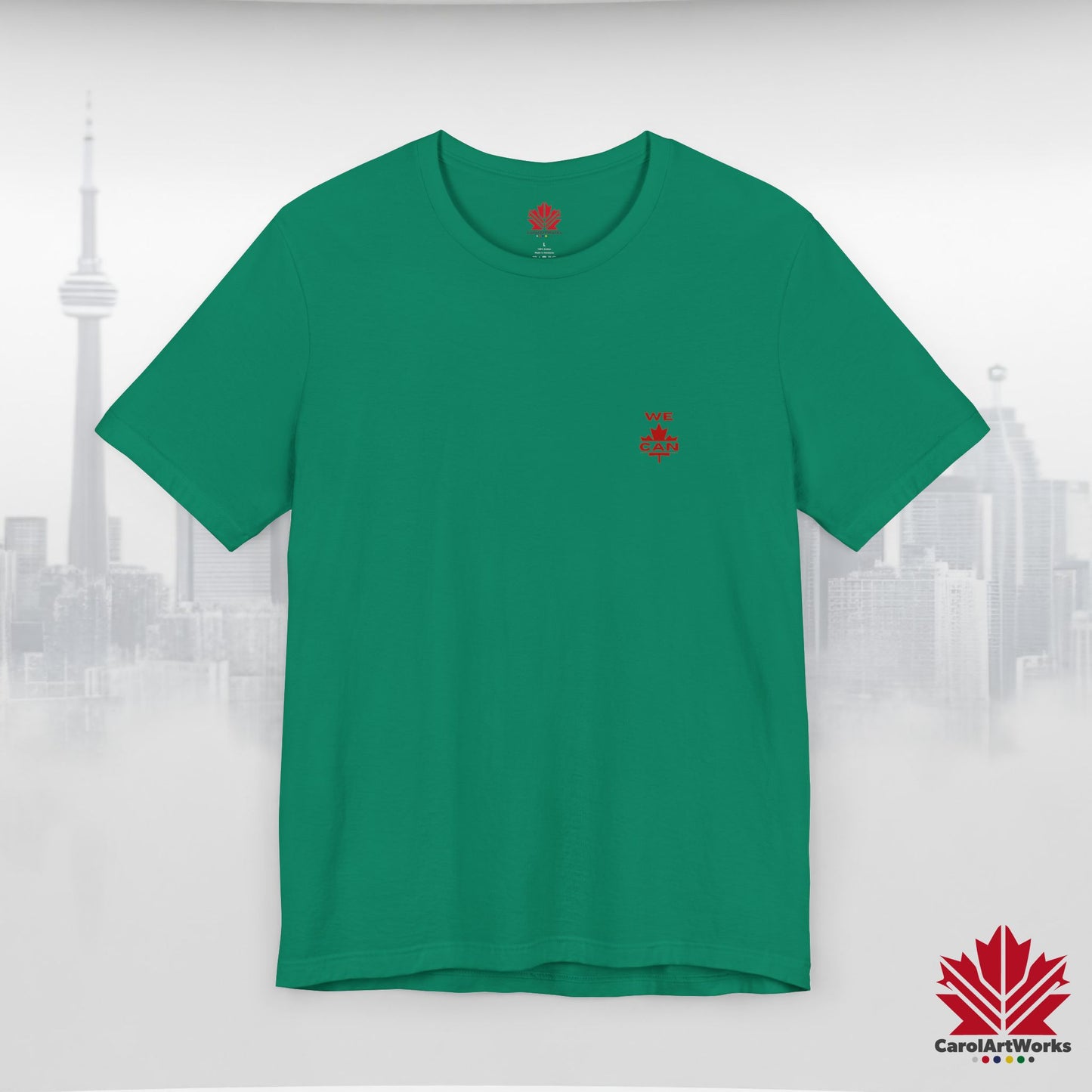 “WE CAN” with Maple Leaf Unisex Short Sleeve Tee – Casual Comfort for Every Occasion