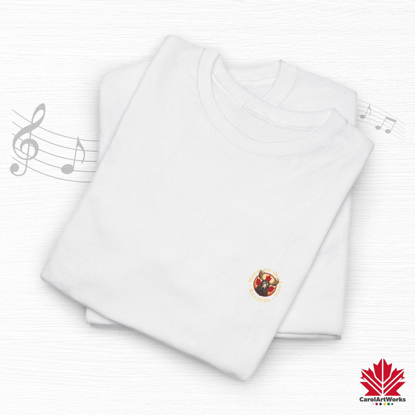 "Moose on the Loose Records" Classic Cotton Tee - Wear the Sound of Canada