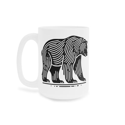 scandinavian minimalistic BEAR - Ceramic Mugs (11oz\15oz\20oz)