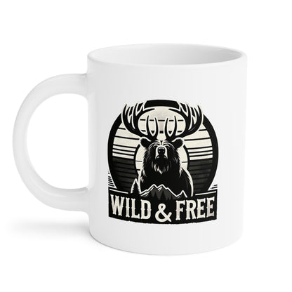 "Wild & Free" Ceramic Mug for Nature Lovers (11oz, 15oz, 20oz)