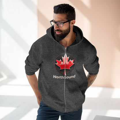 "NorthSound" Unisex Zip Hoodie - Zip Up and Tune In to Canadian Vibes