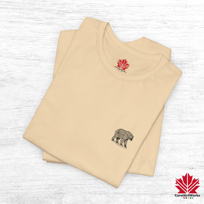 scandinavian minimalistic BEAR Design Unisex Short Sleeve Tee - Soft and Comfortable, Perfect for Everyday Wear and Nature Lovers
