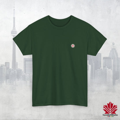 “North Strong” Compass Design – Unisex Cotton Tee – Navigate Adventure with Canadian Pride