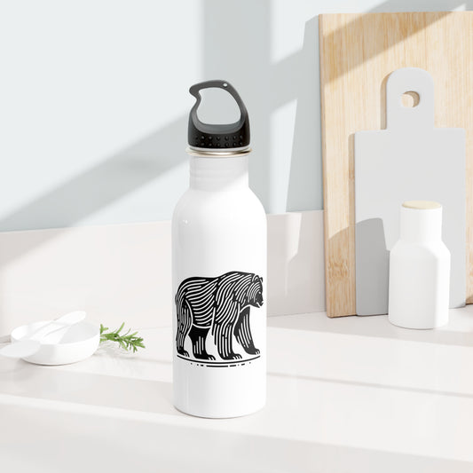 scandinavian minimalistic Design BEAR Steel Water Bottle – Adventure & Nature Inspired Drinkware