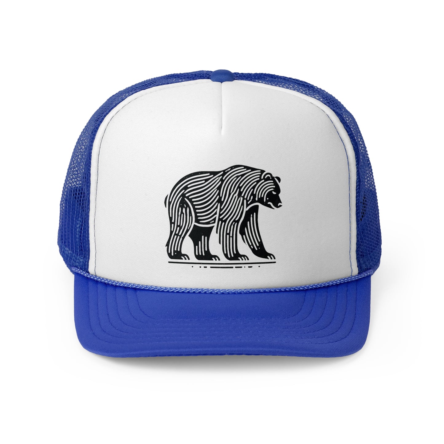 scandinavian minimalistic BEAR Design Trucker Cap – Outdoor Adventure Hat for Nature Lovers