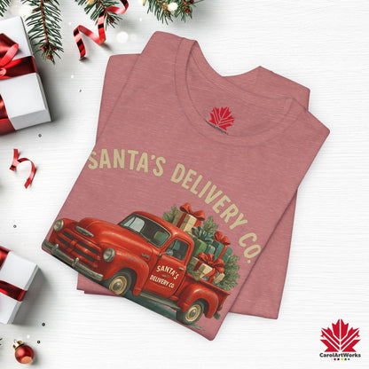 Santa’s Delivery Truck | Vintage Christmas Shirt | Red Truck Holiday Tee – Canadian Premium Cotton Gift