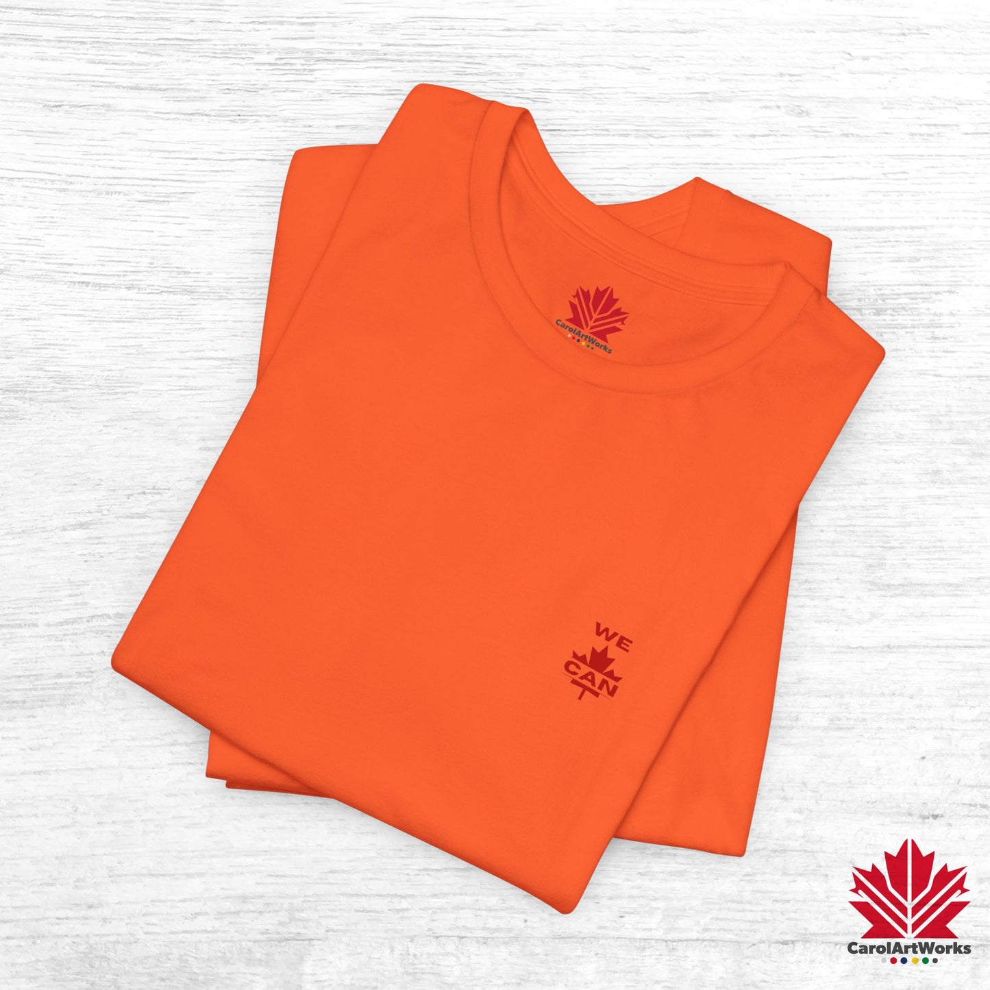 “WE CAN” with Maple Leaf Unisex Short Sleeve Tee – Casual Comfort for Every Occasion
