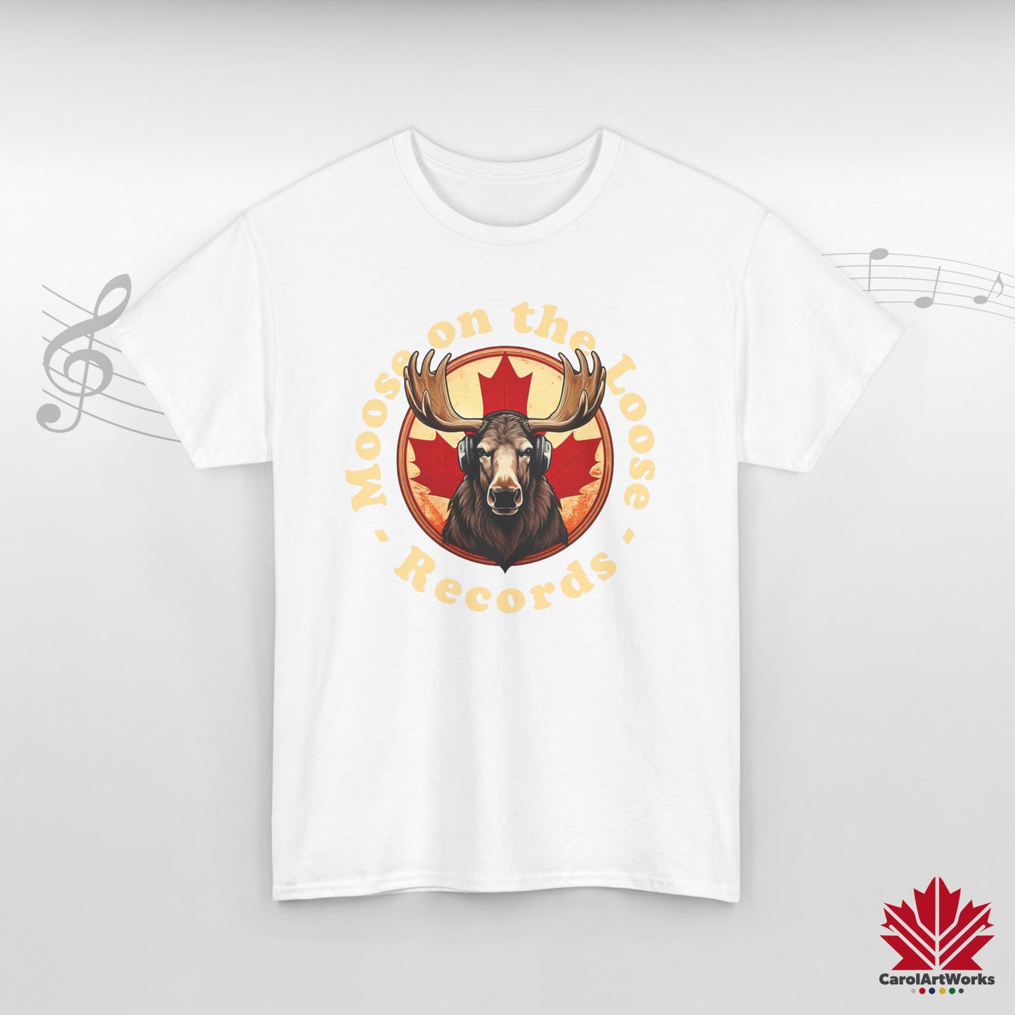 "Moose on the Loose Records" Classic Cotton Tee - Wear the Sound of Canada