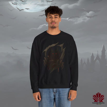 Demon Within – Halloween Sweatshirt | Gothic Demon Shadows Design