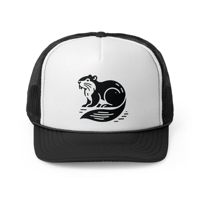 scandinavian minimalistic BEAVER Design Trucker Cap – Perfect for Outdoor Enthusiasts and Nature Lovers