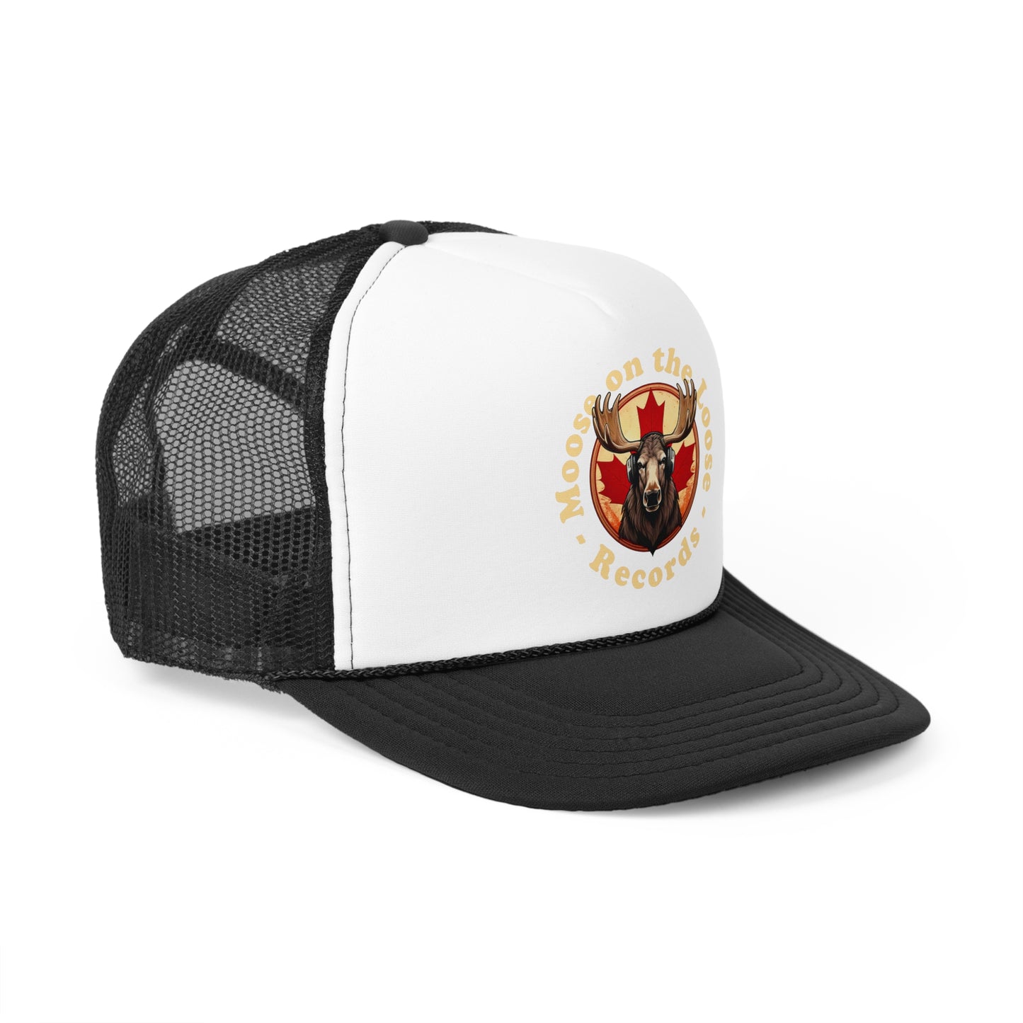 “Moose on the Loose Records” Trucker Hat – Musical Retro Style Hat