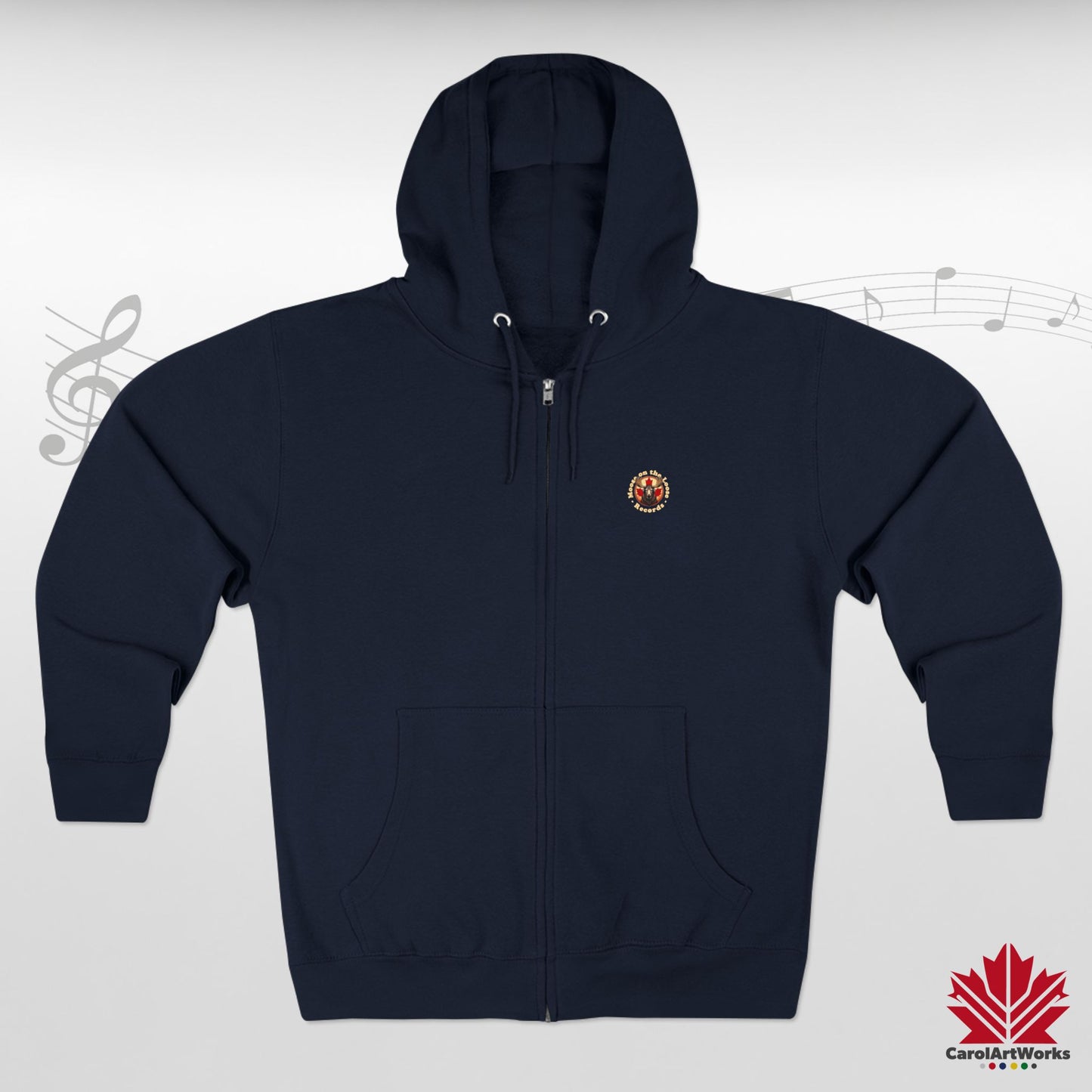 "Moose on the Loose Records" Unisex Zip Hoodie - Cozy and Stylish for Music Lovers