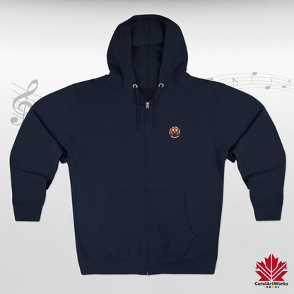 "Moose on the Loose Records" Unisex Zip Hoodie - Cozy and Stylish for Music Lovers