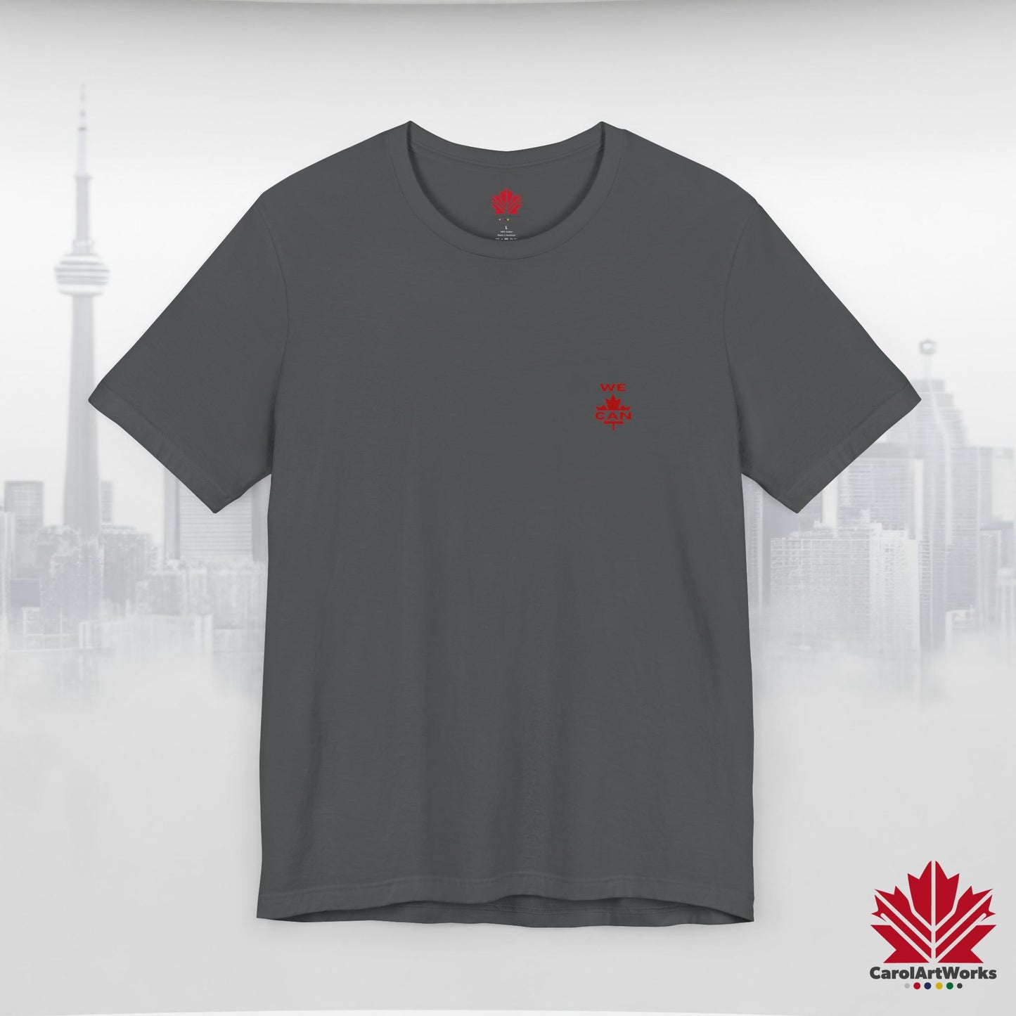“WE CAN” with Maple Leaf Unisex Short Sleeve Tee – Casual Comfort for Every Occasion