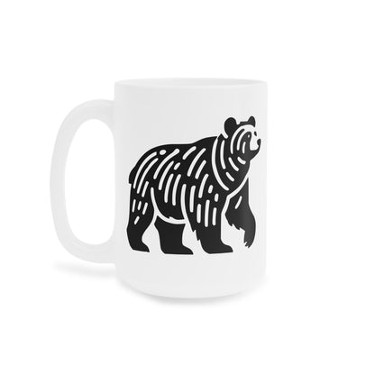 scandinavian minimalistic BEAR - Ceramic Mugs (11oz\15oz\20oz)