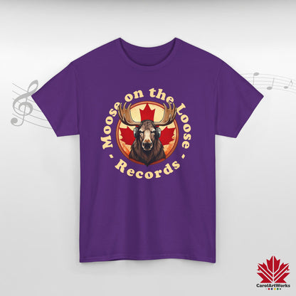 "Moose on the Loose Records" Classic Cotton Tee - Wear the Sound of Canada