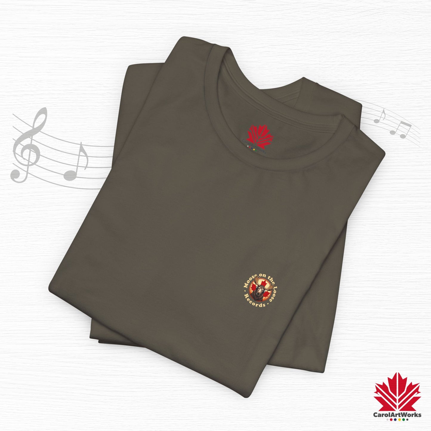 “Moose on the Loose Records” Unisex Short Sleeve Tee – A Hit for Every Playlist