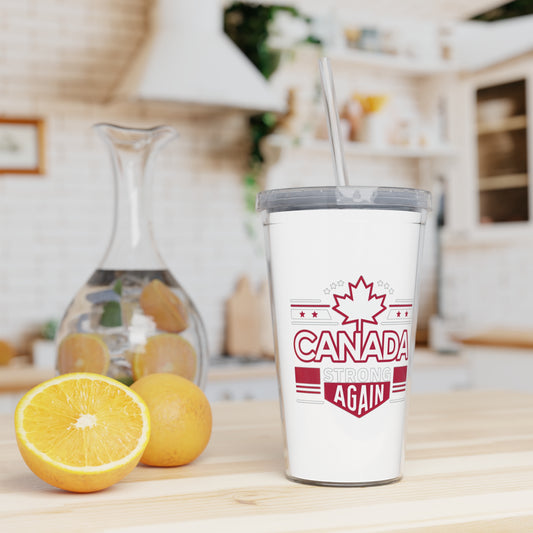 “Canada Strong Again” Tumbler with Straw – Perfect for Celebration and Everyday Use