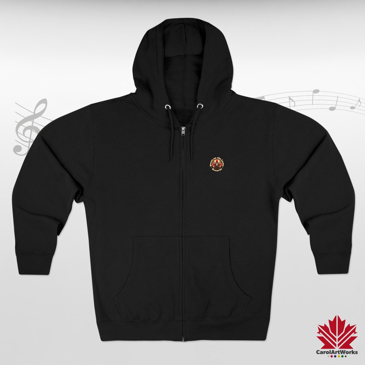 "Moose on the Loose Records" Unisex Zip Hoodie - Cozy and Stylish for Music Lovers