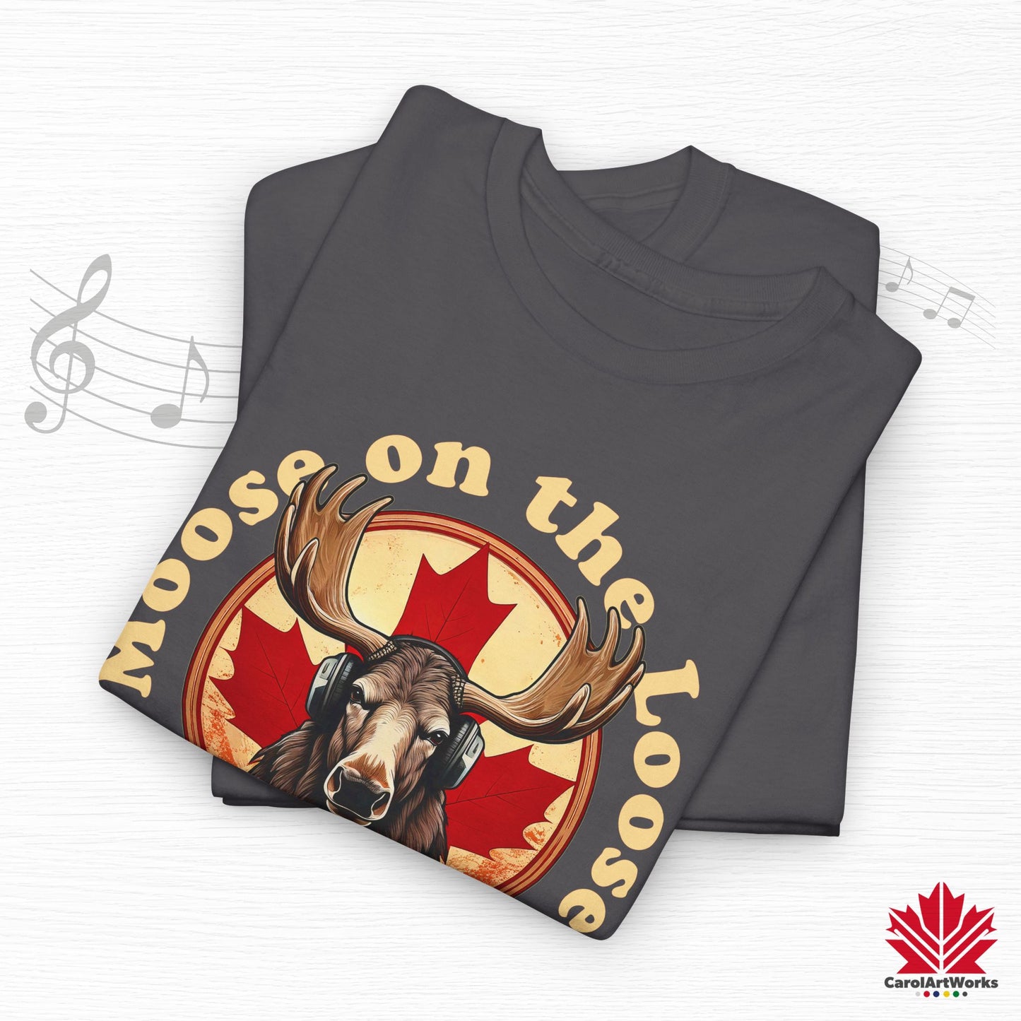 "Moose on the Loose Records" Classic Cotton Tee - Wear the Sound of Canada
