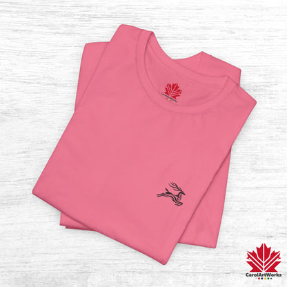 scandinavian minimalistic DEER Design Unisex Short Sleeve Tee - Soft and Comfortable, Perfect for Everyday Wear and Nature Lovers