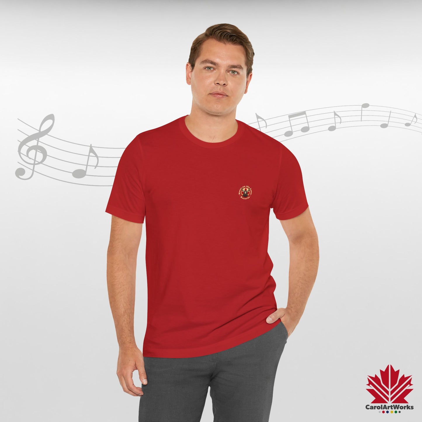 “Moose on the Loose Records” Unisex Short Sleeve Tee – A Hit for Every Playlist