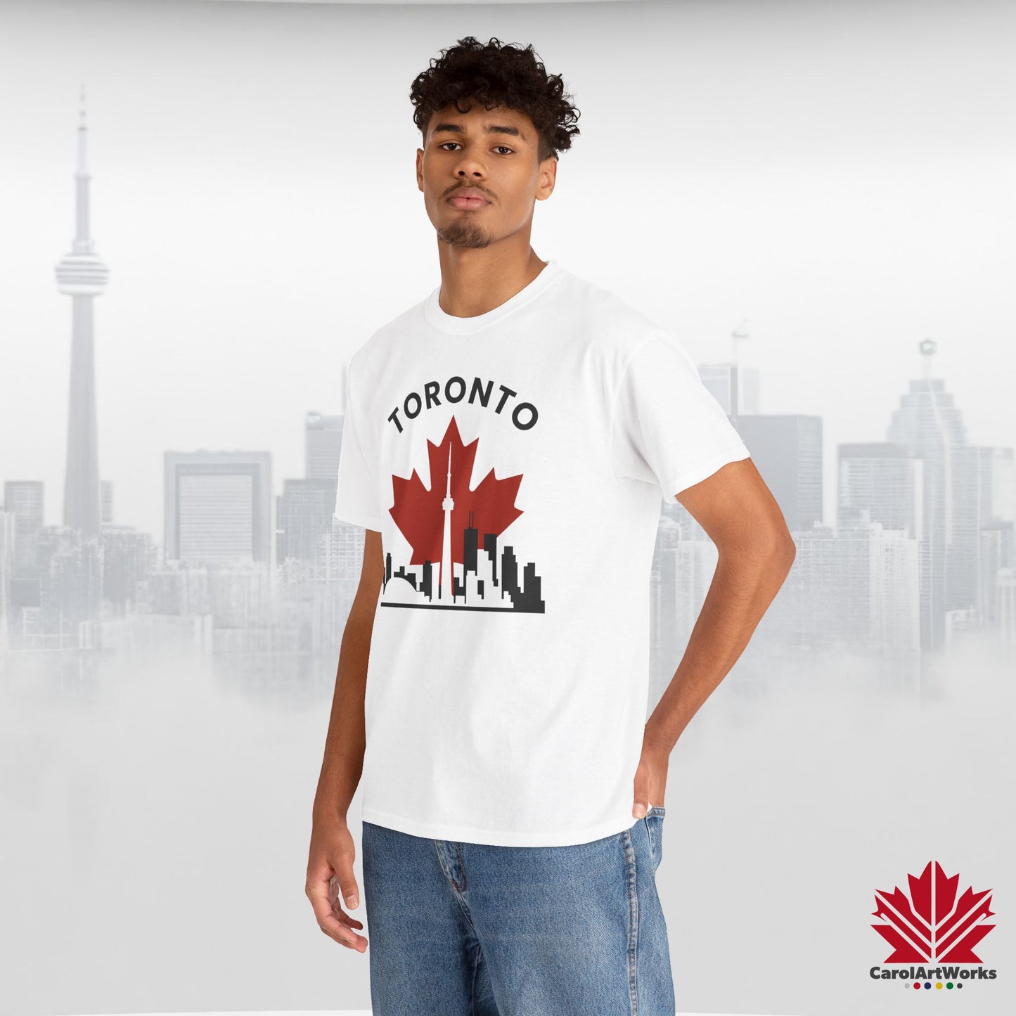 Toronto Leafline Cotton Tee for Urban Pride Vibes