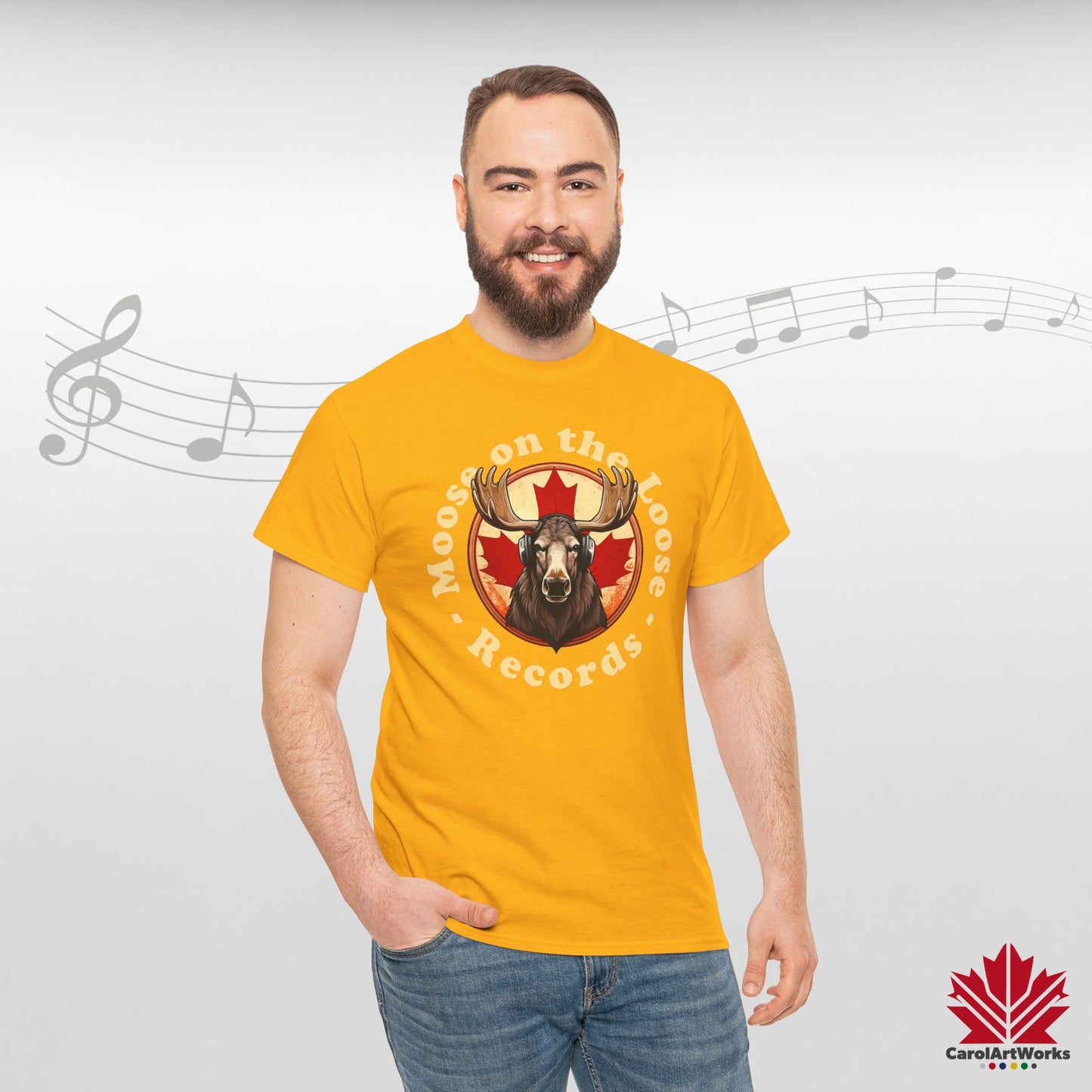 "Moose on the Loose Records" Classic Cotton Tee - Wear the Sound of Canada