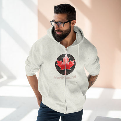 "NorthSound" Unisex Zip Hoodie - Zip Up and Tune In to Canadian Vibes