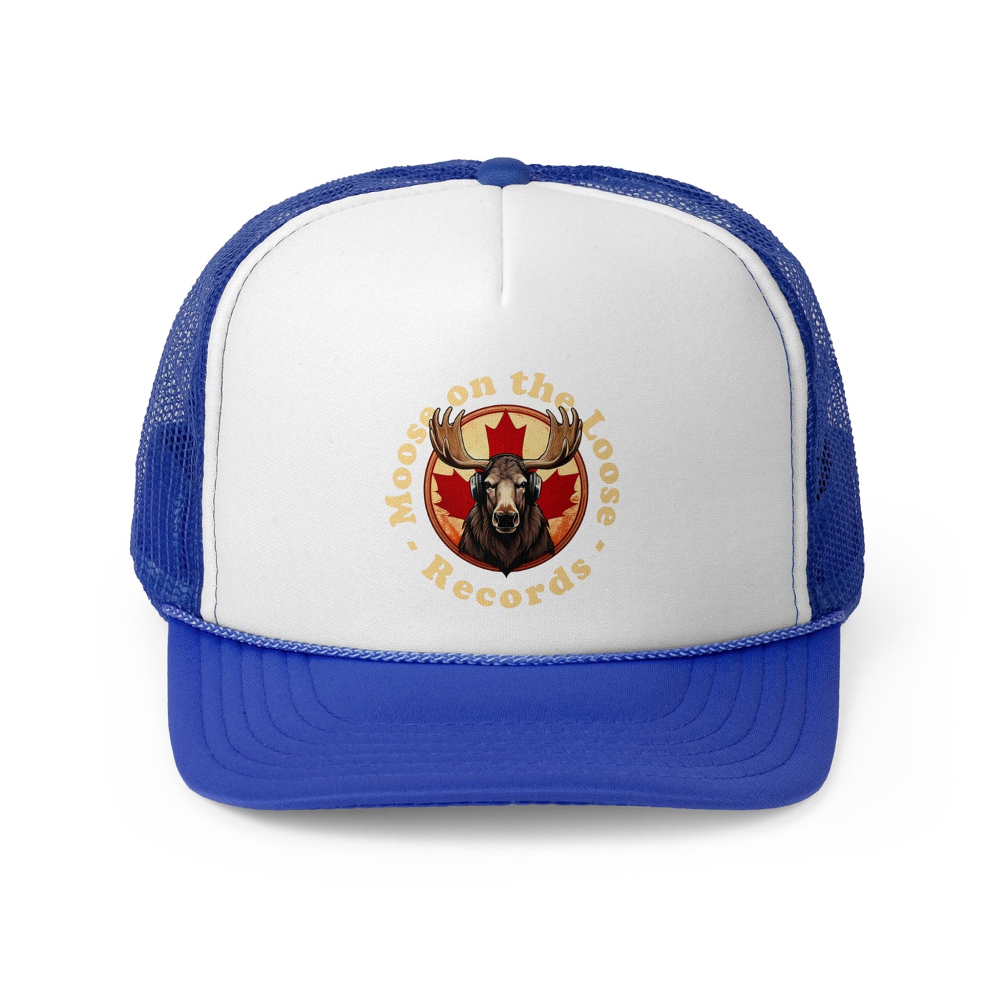 “Moose on the Loose Records” Trucker Hat – Musical Retro Style Hat