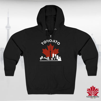 Sweat à capuche zippé Toronto Leafline pour des balades en ville en toute saison