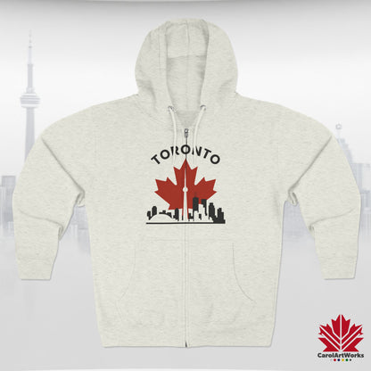Sweat à capuche zippé Toronto Leafline pour des balades en ville en toute saison