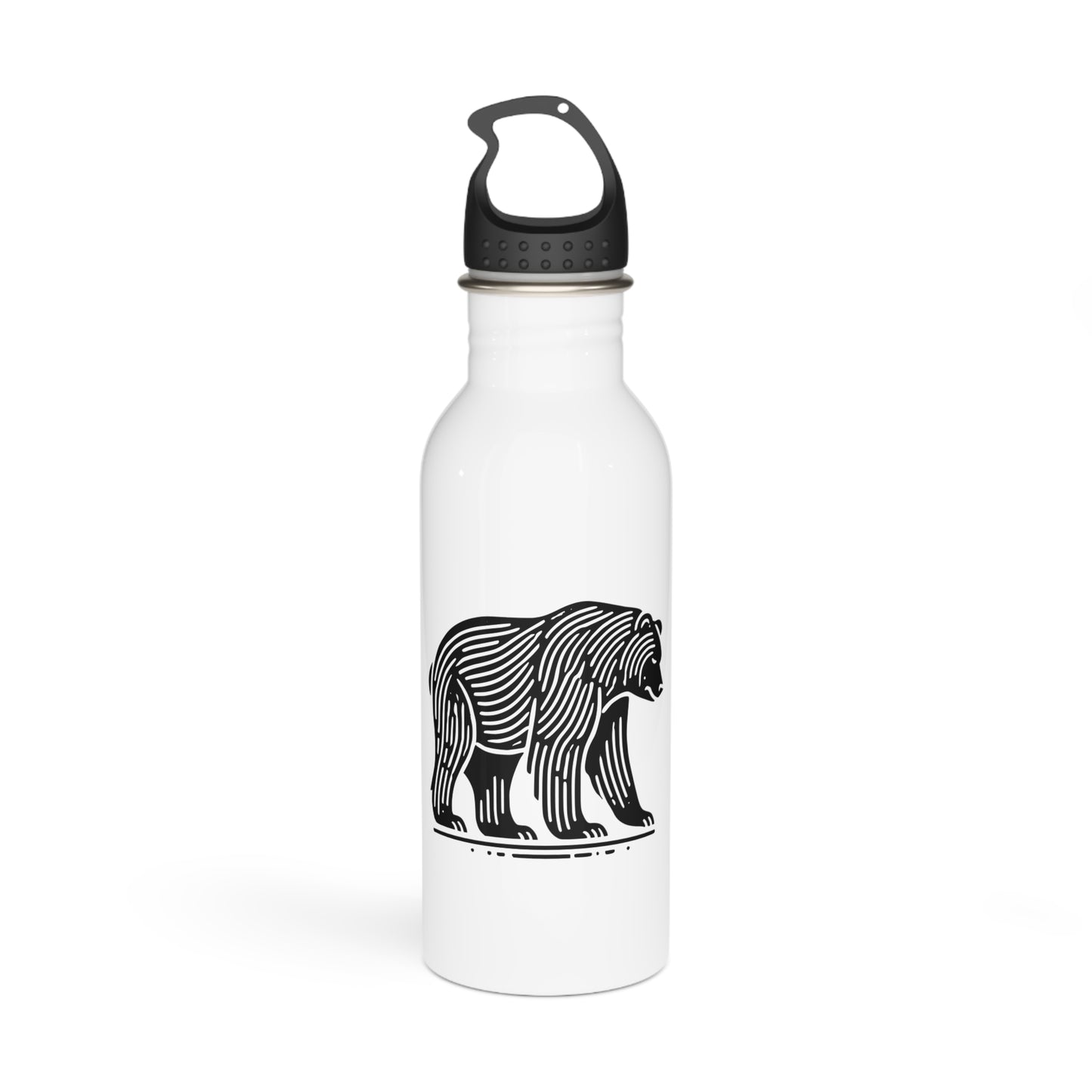 scandinavian minimalistic Design BEAR Steel Water Bottle – Adventure & Nature Inspired Drinkware