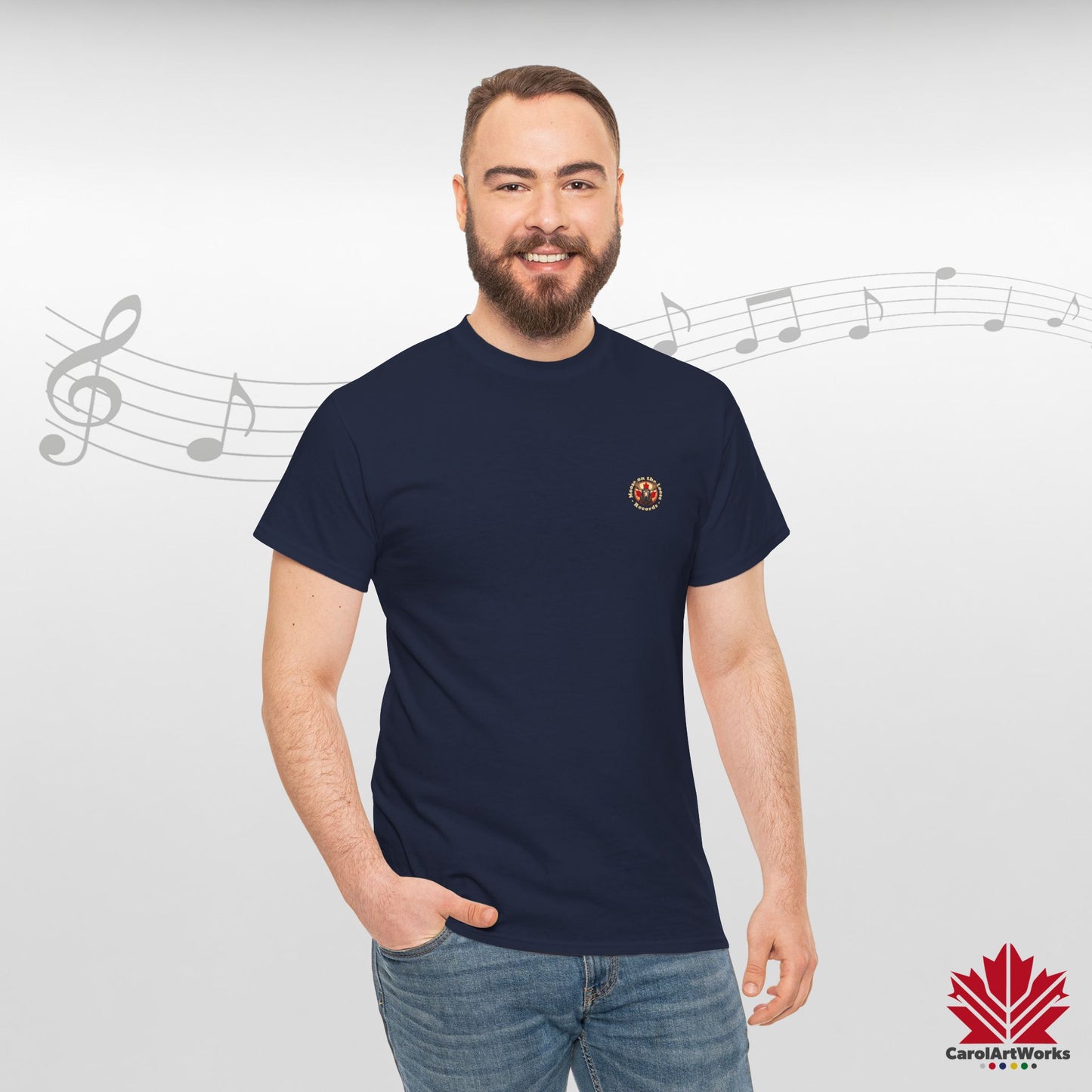 "Moose on the Loose Records" Classic Cotton Tee - Wear the Sound of Canada