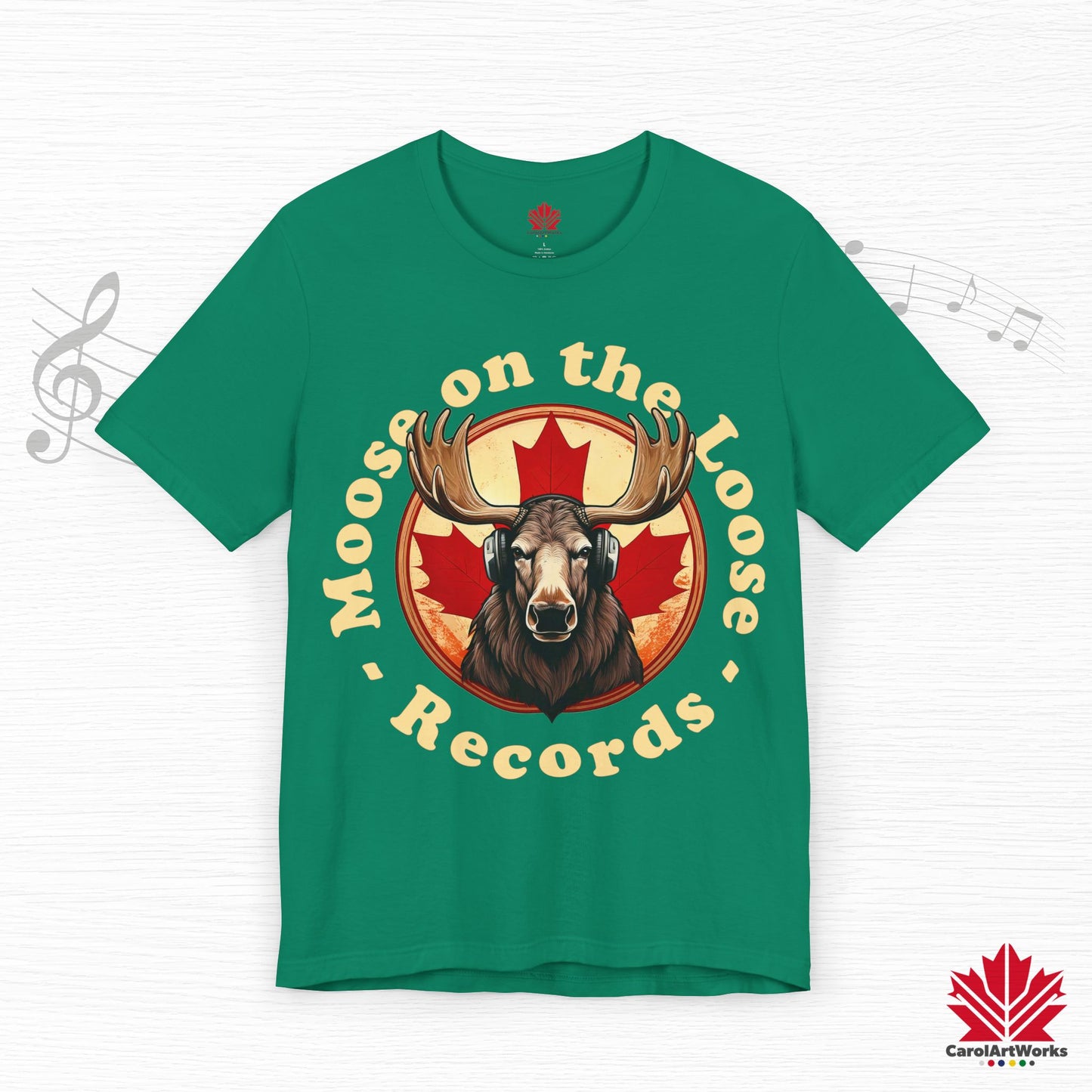“Moose on the Loose Records” Unisex Short Sleeve Tee – A Hit for Every Playlist