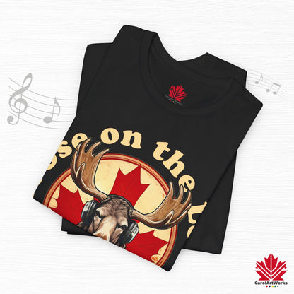 “Moose on the Loose Records” Unisex Short Sleeve Tee – A Hit for Every Playlist