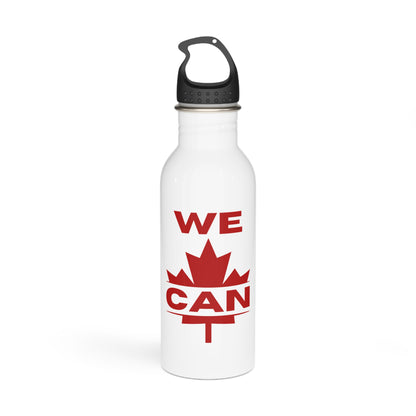 Bouteille d'eau en acier « We Can » - Motivation à l'érable