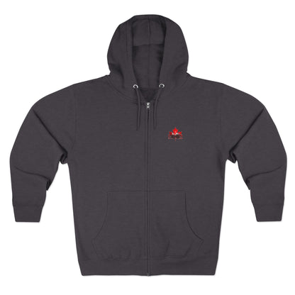 Sweat à capuche unisexe zippé « Le Canada n'est pas à vendre » – Feuille d'érable rouge et montagnes, sweat-shirt confortable et élégant pour les fiers Canadiens